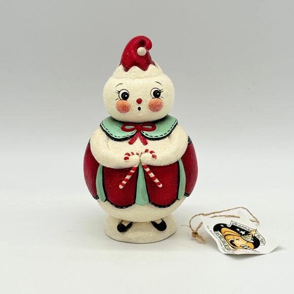 Bethany Lowe Johanna Parker Double Cane Candice Jolly Jar Snowman Christmas - Picture 8 of 8